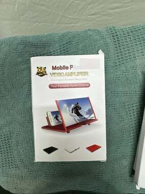 3D Mobile Phone Video Amplifier Enlarged Screen Magnifier black